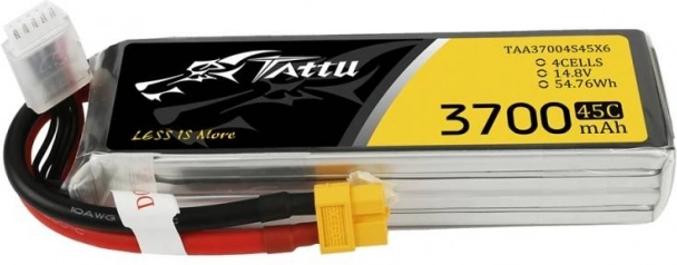 Tattu LiPo akkumulátor 3700 mAh 14,8 V 45C 4S XT60 csatlakozóval