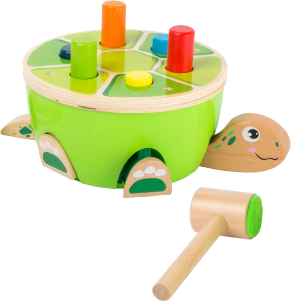 Small Foot fa kalapálós játék – teknős