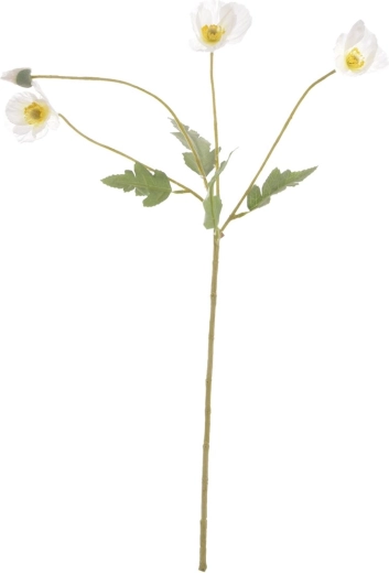 Mesterséges dekoratív virág – fehér vadmák, 58 cm