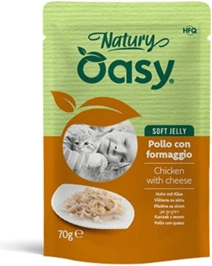 Oasy Nature Soft Jelly csirke sajttal tasak 70 g