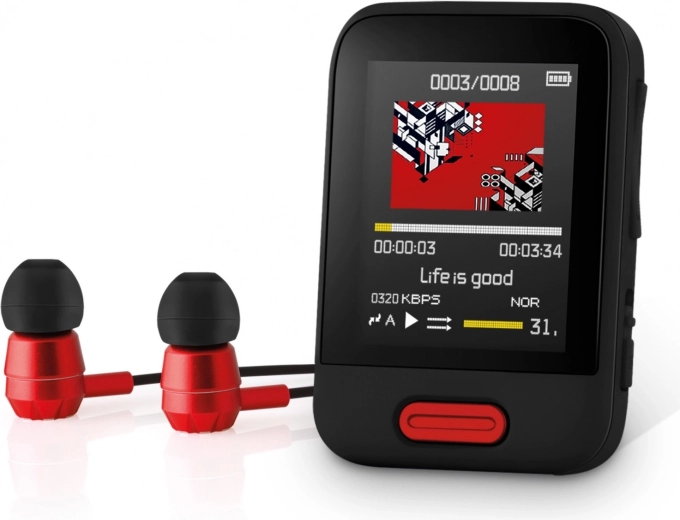 MP3/MP4 lejátszó 16 GB tárhellyel, Bluetooth-szal és 1,8" kijelzővel – 1 db