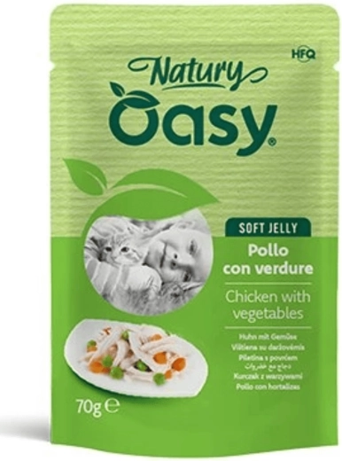 Oasy Nature Soft Jelly csirke zöldségekkel tasak 70 g