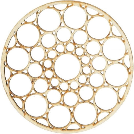 Fa alátét mandala mintával, 10 cm