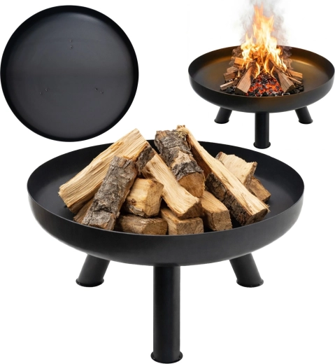 Nagy öntöttvas kerti tűzhely 60 cm a meghitt tábortüzekhez