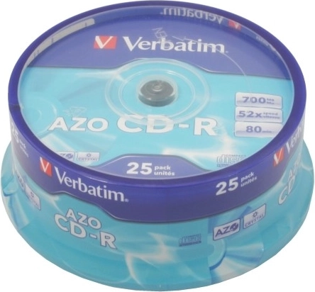 Verbatim CD-R AZO Crystal 700 MB, 52x, 25 db