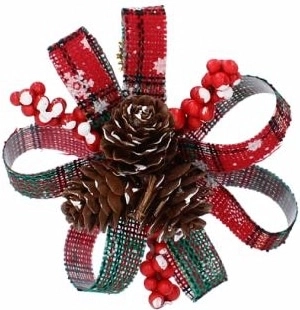 Ajándékcsomagolási masnik – piros, 3 db-os készlet