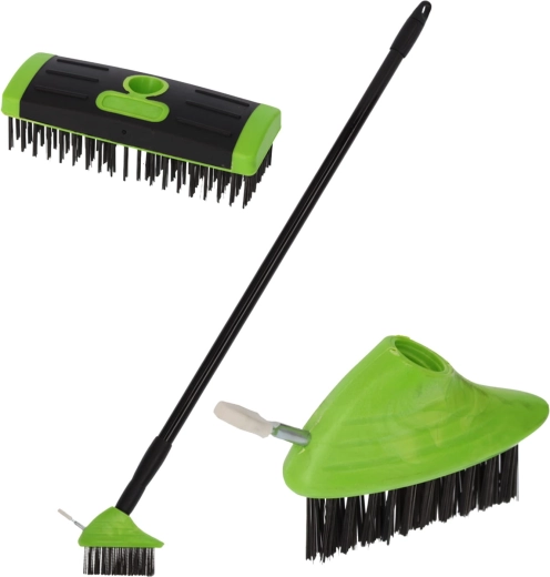 Teleszkópos 3 az 1-ben kefekészlet gyomhoz és térkőhöz