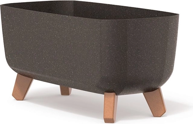 GRACIA CASE ECO WOOD 39 cm lábas virágtartó – kávé
