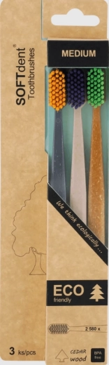 SOFTdent Soft Dent ECO fogkefe medium 3 db