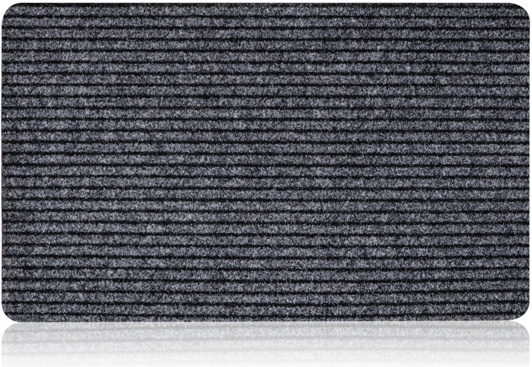 Gumi és textil bejárati lábtörlő 50 × 80 cm szürke