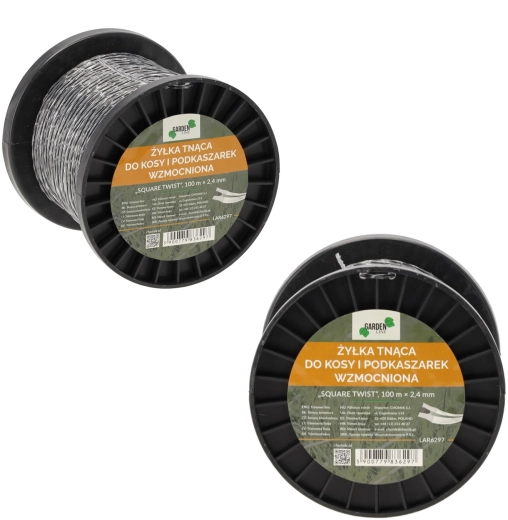 Megerősített kaszavágó zsinór Square Twist 2,4 mm, 100 m