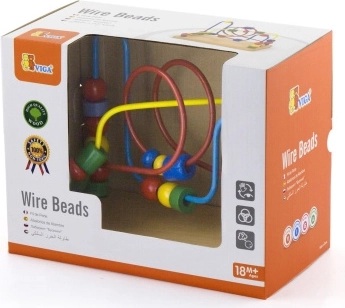 Fából készült gyöngy labirintus gyerekeknek