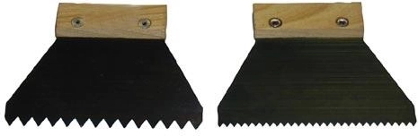 140 mm-es acél simító finom fogakkal