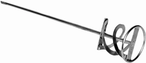 Keverő spirál 140 × 600 mm M14, jobbmenet, horganyzott