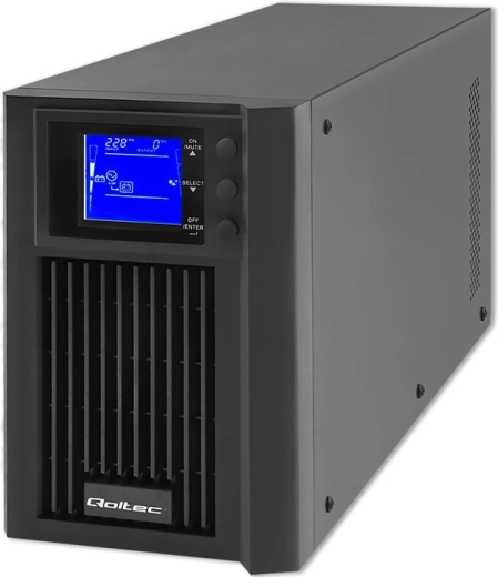 Online UPS 2 kVA (1,6 kW) tiszta szinuszhullámmal és LCD-vel