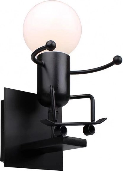 Loft falilámpa fekete