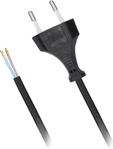 Solight flexo tápkábel 2× 0,75 mm² fekete, lapos, 2 m