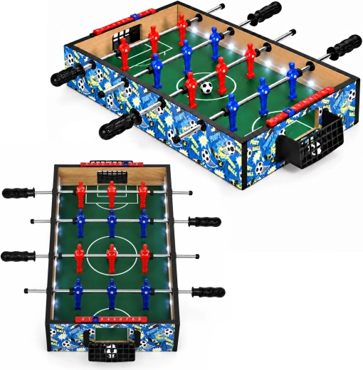 ECOTOYS gyermek asztali focijáték LED-világítással, 50,5 × 30,5 cm