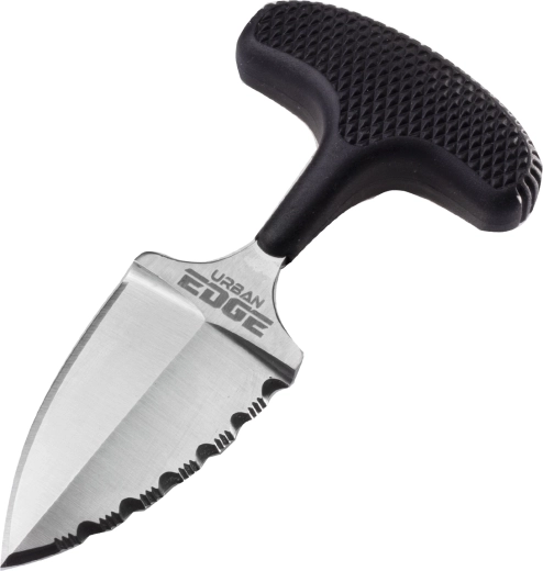 Cold Steel Urban Edge 50/50 nyomódaga, 6,4 cm, fekete, Kray-Ex, Secure-Ex tok