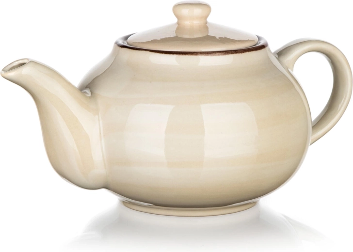 Kerámia teáskanna 0,9 l krémszínű PALAS