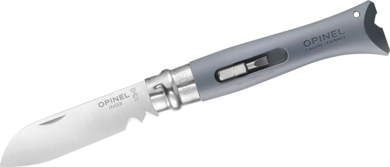 Opinel N°09 DIY szürke multifunkciós zsebkés 8 cm