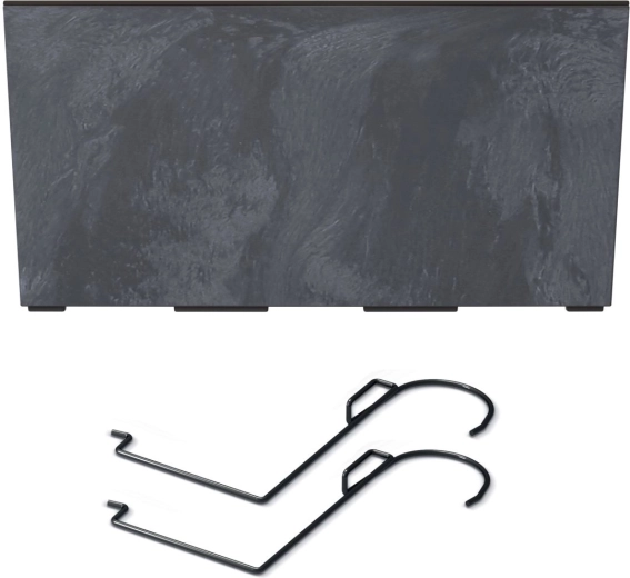 URBI Case Betonhatású W korlátláda betétbetéttel és akasztókkal, 58 cm, antracit