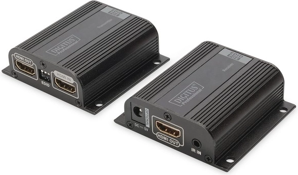 HDMI extender hálózati kábelen akár 50 m-ig, 1080p 60 Hz, EDID, HDMI Loop Out, IR, PoC
