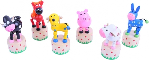 Bigjigs Toys fa nyomógombos állatkák