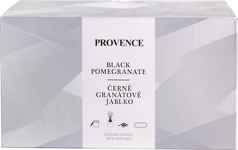 PROVENCE Black Pomegranate ajándékszett – gyertya és diffúzor