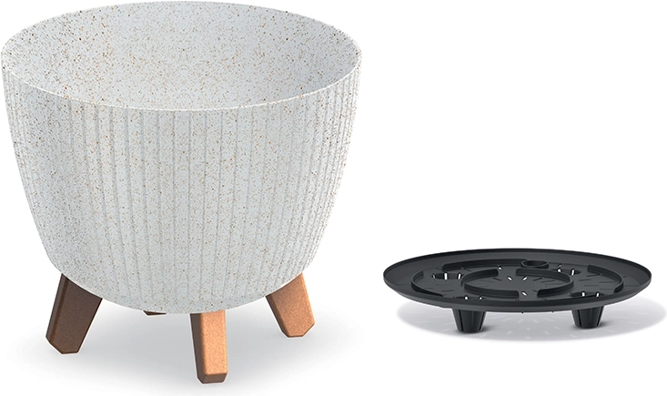Lamia Eco Wood virágcserép 23,2 cm fehér