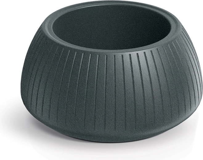 Coro Bowl virágcserép 40 cm grafitszürke