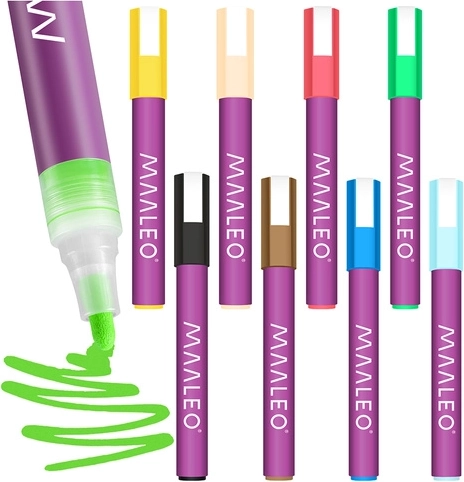 MAALEO akril markerek, 8 darabos készlet