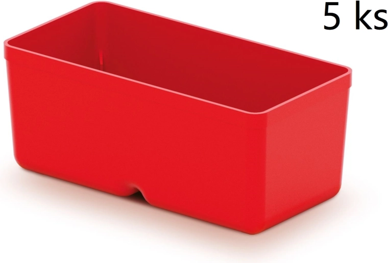 5 darabos Unite Box műanyag szerszámtartó doboz készlet, piros, 110 × 55 × 132 mm