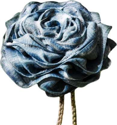 Rózsa alakú fürdőszivacs - sötétkék