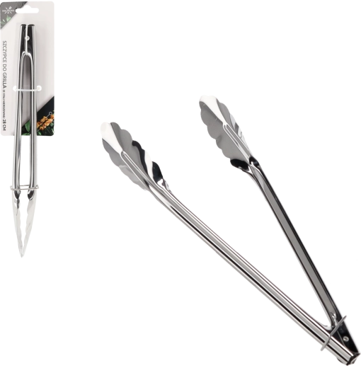 Rozsdamentes grillcsipesz 28 cm