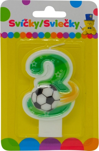 Szülinapi gyertya 3-as szám labdával
