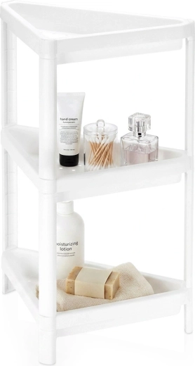 Storage Solutions háromszintes sarok fürdőszobai polc 44 × 33 × 71 cm
