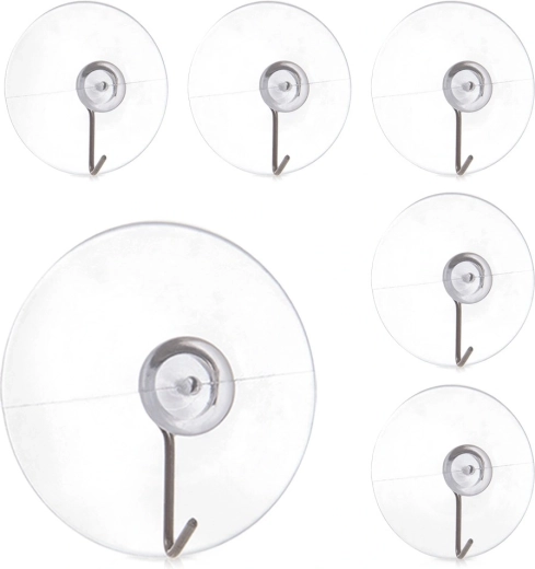 Akasztó tapadókoronggal 4,5 cm – 6 darabos készlet