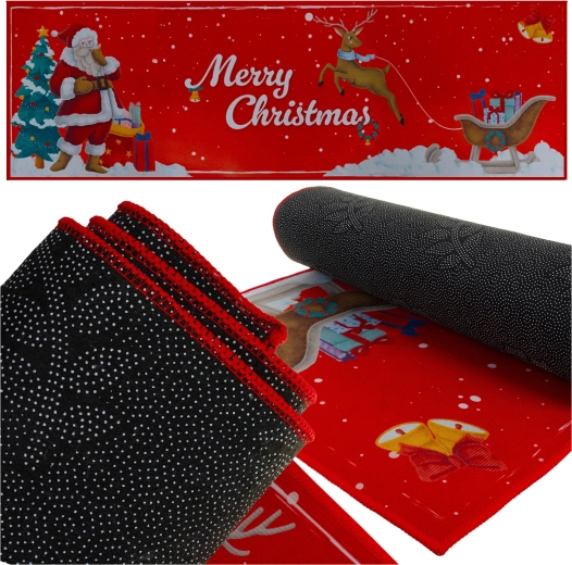 Karácsonyi csúszásgátlós futószőnyeg Ruhhy 160 × 50 cm Merry Christmas – 1 db