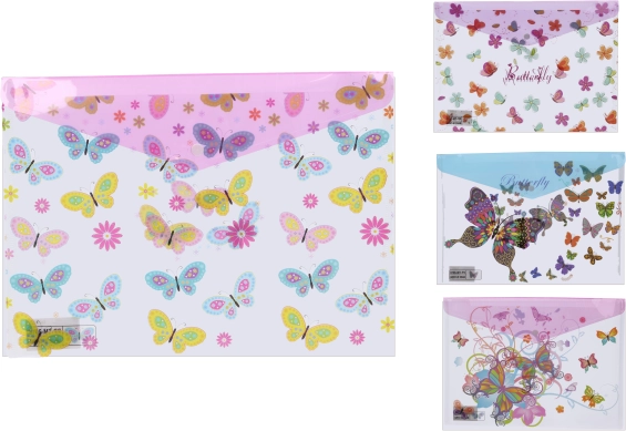 Pattintós mappa 35,8 × 26 cm – Pillangó minta