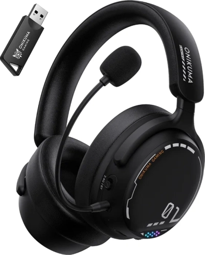 Onikuma GT886 fekete vezeték nélküli gamer fejhallgató
