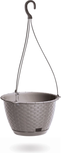 Ratolla Round W függő virágtartó, 24,3 cm, mokka