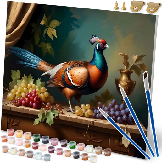 Számozott kifestő 40 × 50 cm – fácán, csendélet MASSIDO