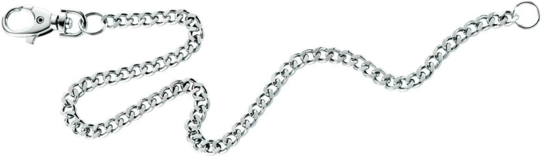 Szemes lánc karabinerrel és kulcskarikával, 43 cm