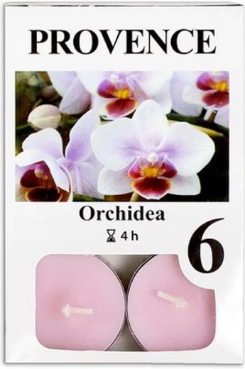 Tea candlek orchidea illattal, 6 db