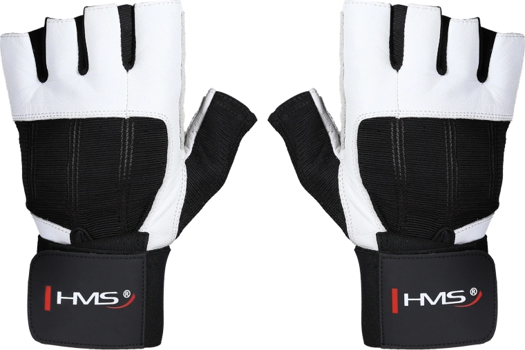 HMS fitnesz kesztyű csuklótámasszal RST04 fehér – XXL
