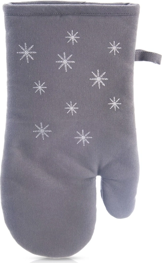 Pamut konyhai edényfogó mágnessel, szürke, 32 cm