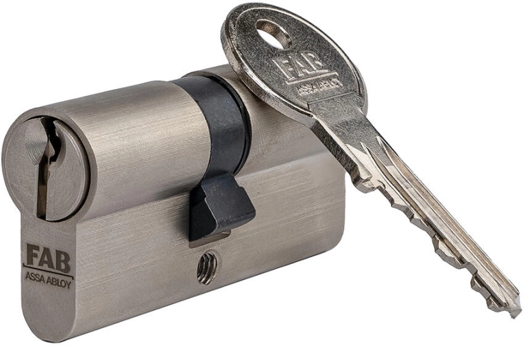 Építési hengerzárbetét FAB 35/40 nikkel – 3 kulcs