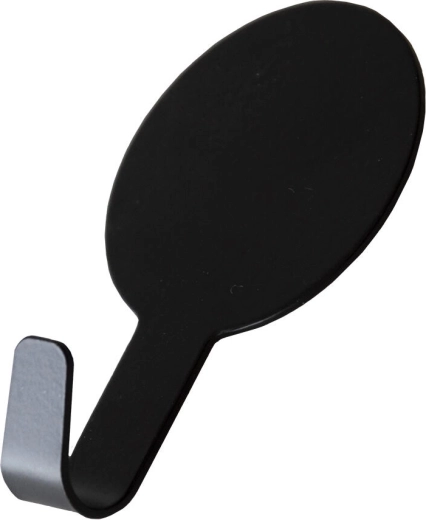 Öntapadó ovális akasztók – fekete (4 db)