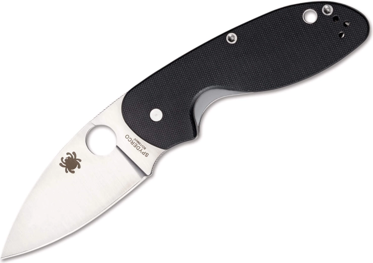 Spyderco Efficient Plain zárható zsebkés 7,6 cm, fekete, G10
